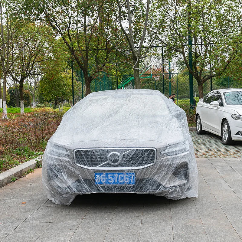 Capa de roupa de carro transparente descartável à prova de poeira à prova de chuva pintura transparente.