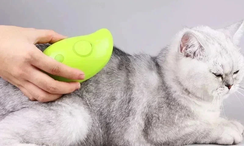 Escova a vapor 3 em 1 para cães e gatos.