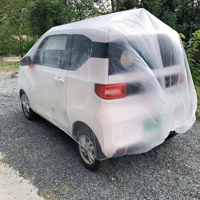 Capa de roupa de carro transparente descartável à prova de poeira à prova de chuva pintura transparente.