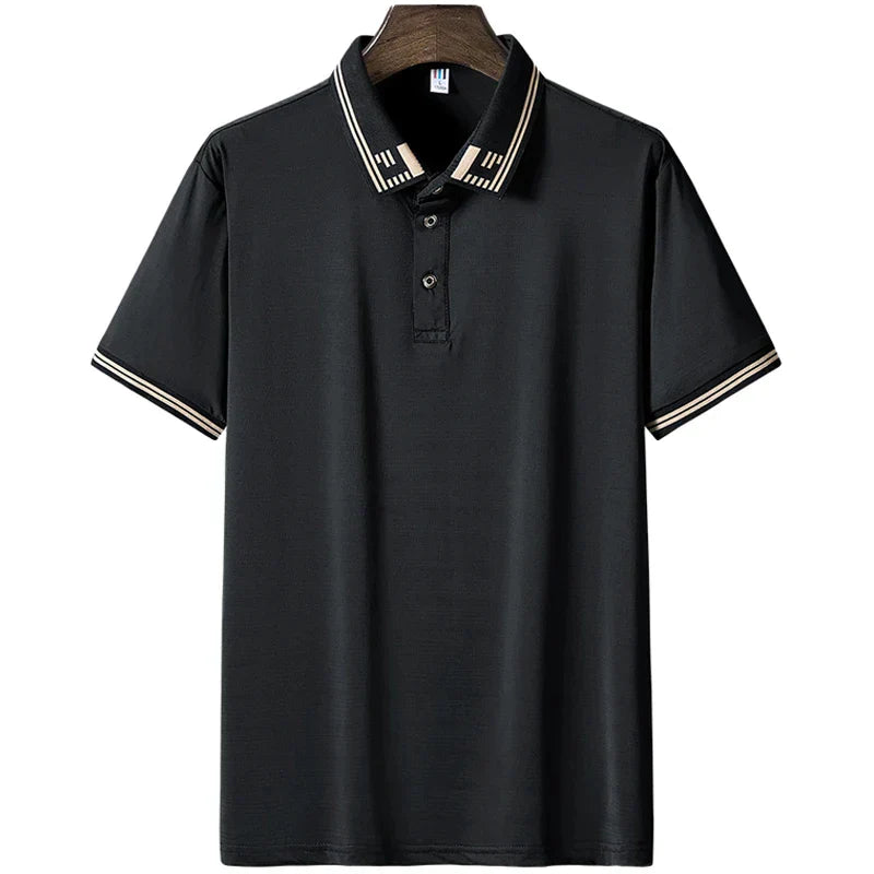 Camisa Polo Masculina de Seda