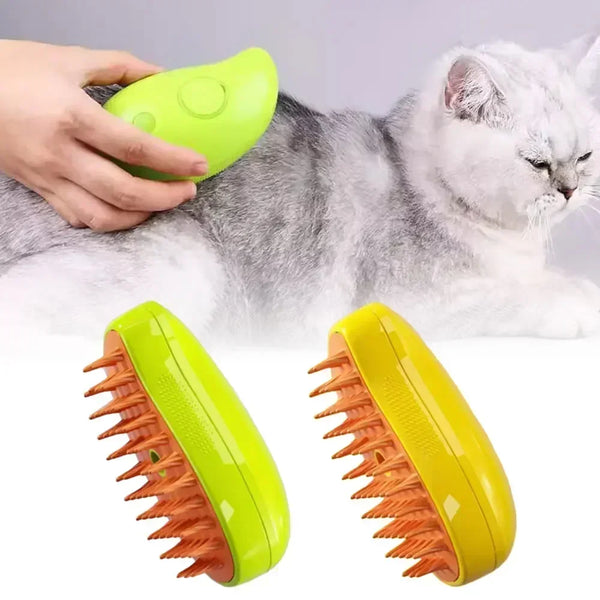 Escova a vapor 3 em 1 para cães e gatos.